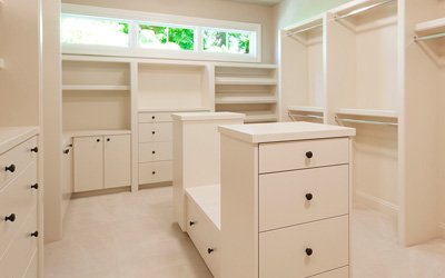 Tailored solutions for custom closet installation and repair, maximizing storage and organization.